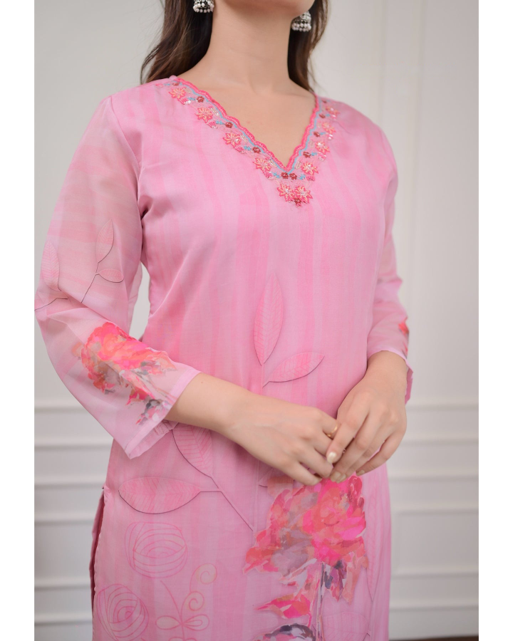 Premium Organza Kurta Set With Dupatta