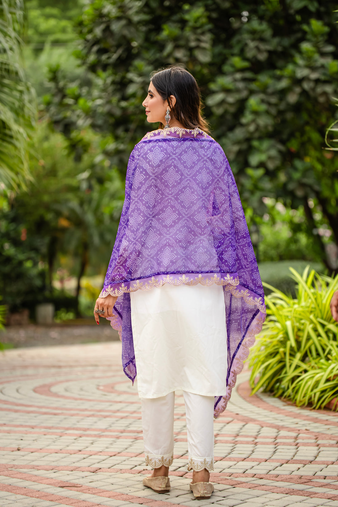 Bandhani Printed With Heavy Embroidered Sequence Work Kurta Set