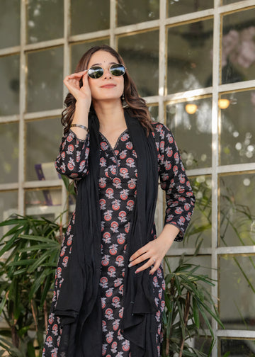 Pure Cotton Printed With Silk Kota Chex Dupatta