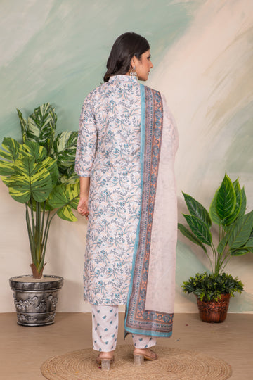Rayon Kurta Set With Printed Dupatta