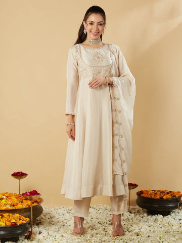 Graceful Muslin Printed Kurta Set with Chanderi Dupatta ✨