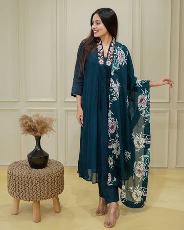 Elevate your ethnic wardrobe with the Ethnic Anarkali Set